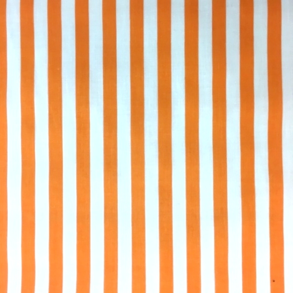 Polycotton Stripes ORANGE